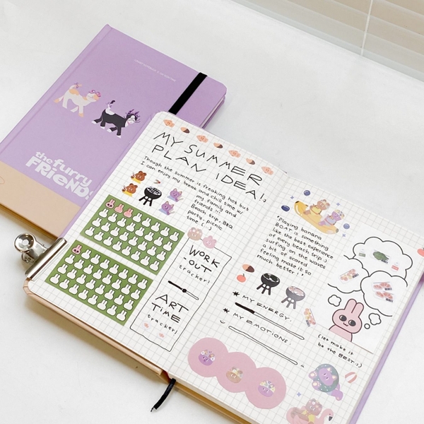 Sổ tay bỏ túi Grid The Furry Friends Crabit x SGT - Tam ca