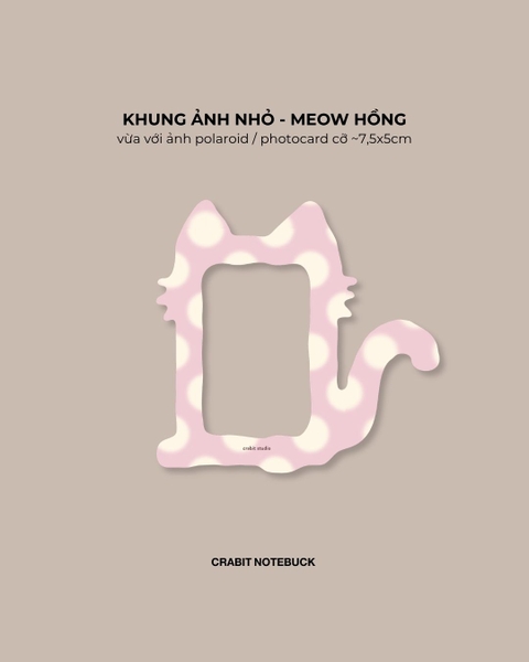 Khung ảnh nam châm polaroid Chấm bi