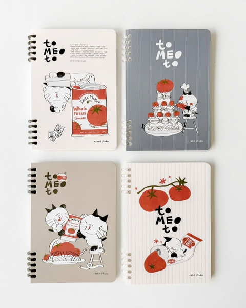 Sổ còng a5 slim binder 100gsm kẻ ngang - Tomeoto Ketchup