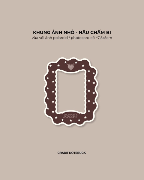 Khung ảnh nam châm polaroid Chấm bi