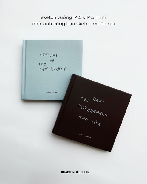 Sổ vẽ Sketchbook 190gsm Vuông nhỏ A Few Notes - You Can't Screenshot The Vibe