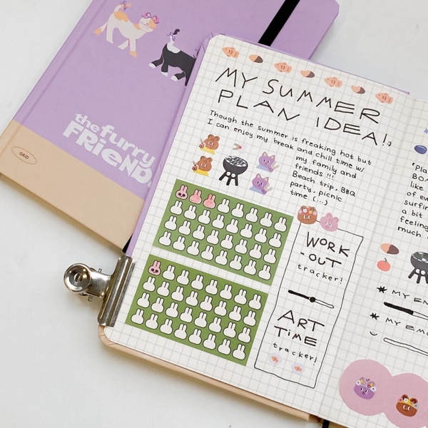 Sổ tay bỏ túi Grid The Furry Friends Crabit x SGT - Tam ca