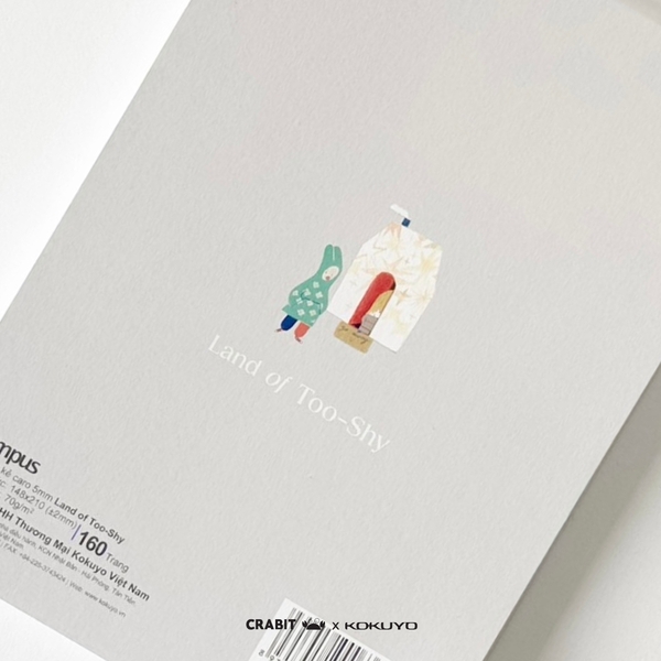 Sổ lò xo A5 grid 160 trang Thỏ - Crabit x Kokuyo - Land of Too-Shy