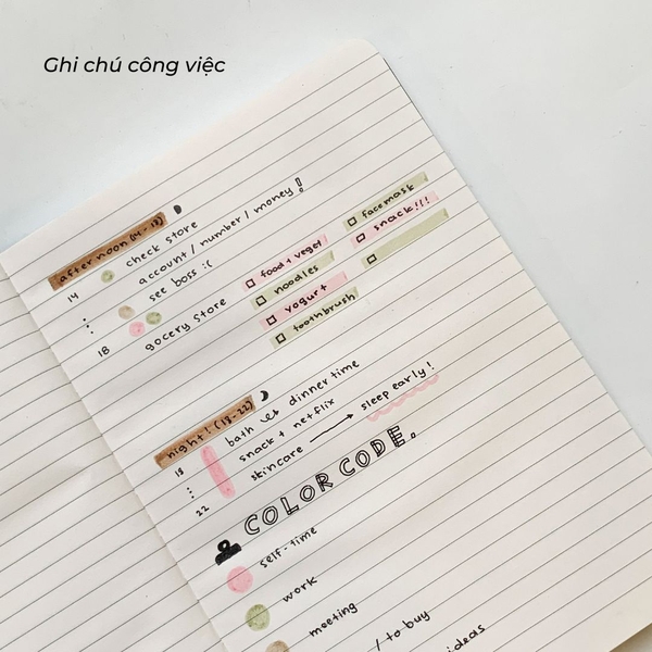 Sổ kẻ ngang 180 trang 100gsm Office Rule Xanh Mint