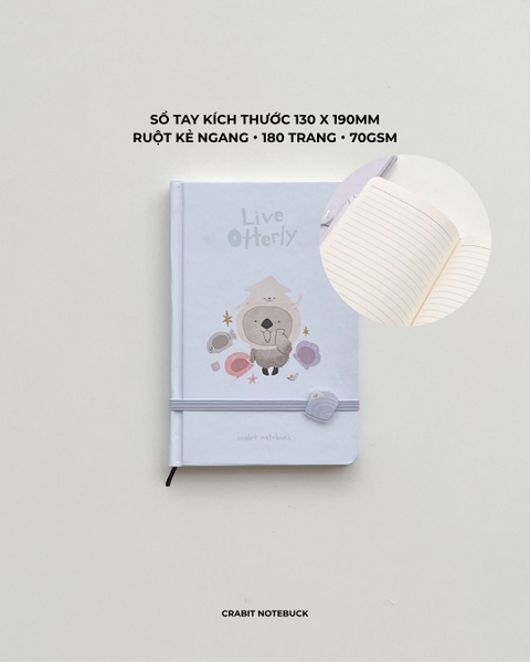 Sổ tay bỏ túi kẻ ngang 180 trang 70gsm Otter - Đội Mũ