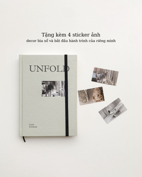 Sổ lịch kế hoạch Planner 2026 14 tháng A5 Crabit The Unfold - Hồng Xám