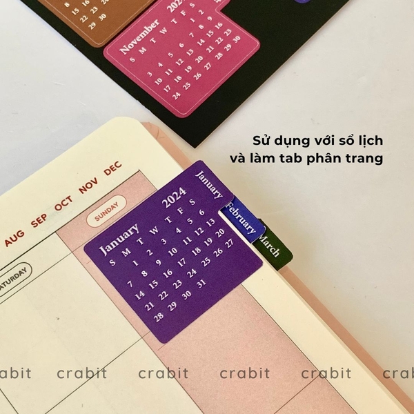 Sticker lịch Calendar 2024