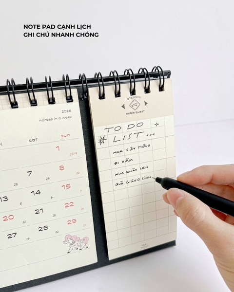 Lịch để bàn 2026 Crabit Calendar - Ngựa Ngựa