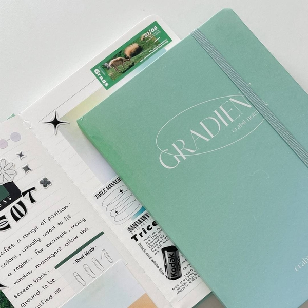 Sổ tay kẻ ngang 130gsm Gradient Xanh lá
