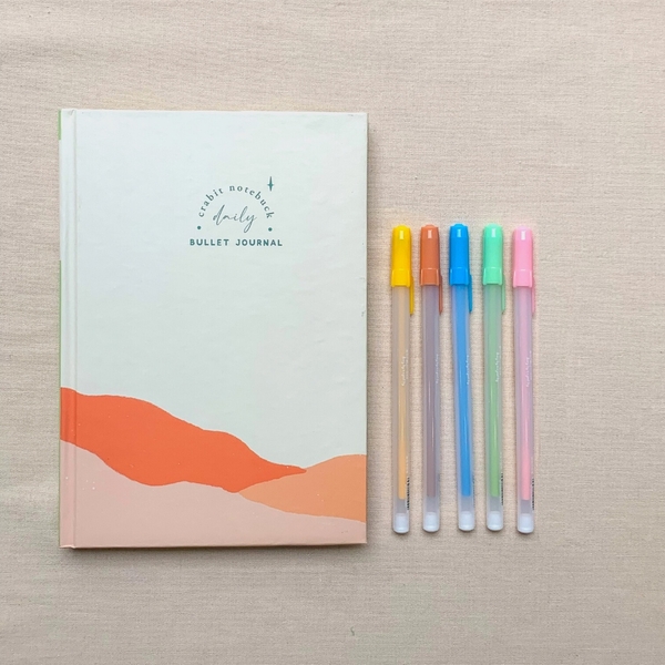 Combo Sổ Playful Daily Bullet Journal - Set 5 bút