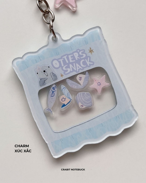 Móc khoá acrylic kèm mini charm lắc Otter Life