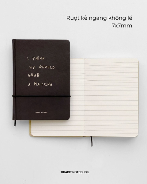 Sổ tay A5 kẻ ngang 130gsm 110 trang A Few Notes - We Should Grab A Matcha