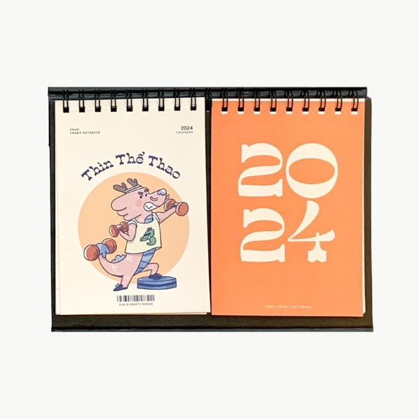 Lịch 2024 để bàn Crabit Calendar Thìn Thần Thái
