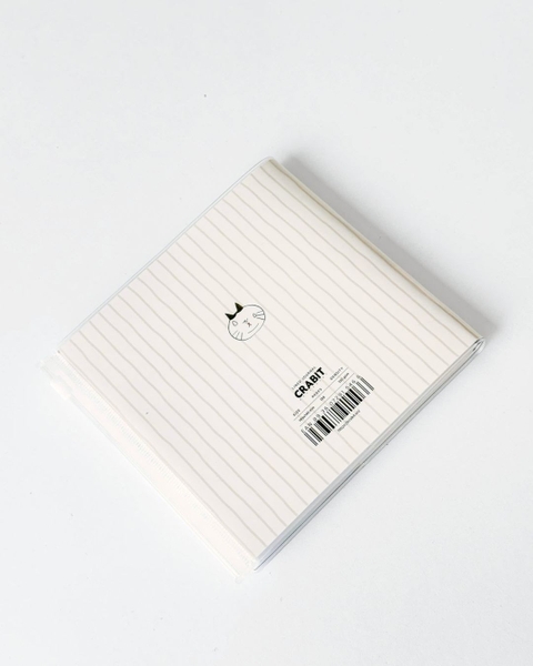 Sổ tay khổ vuông kẻ ngang bìa mềm 130gsm Tomeoto Sọc Kem