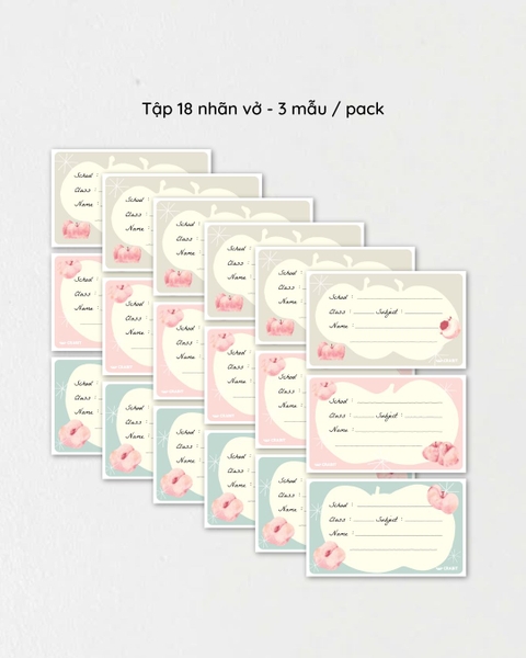 Tập 18 nhãn vở Crabit - Peach Đào