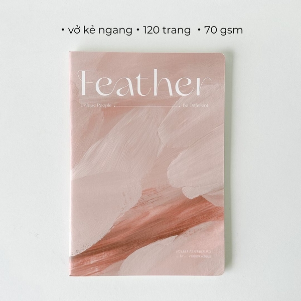 Vở kẻ ngang 120 trang Feather Hồng