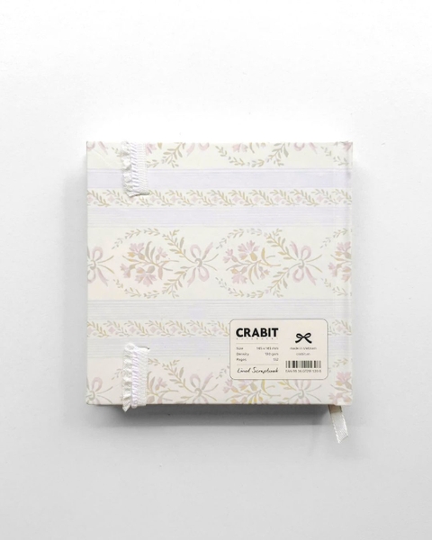 Sổ tay scrapbook khổ vuông kẻ ngang 130gsm The Reverie Diary - Nhũ Hoa Nơ Hồng