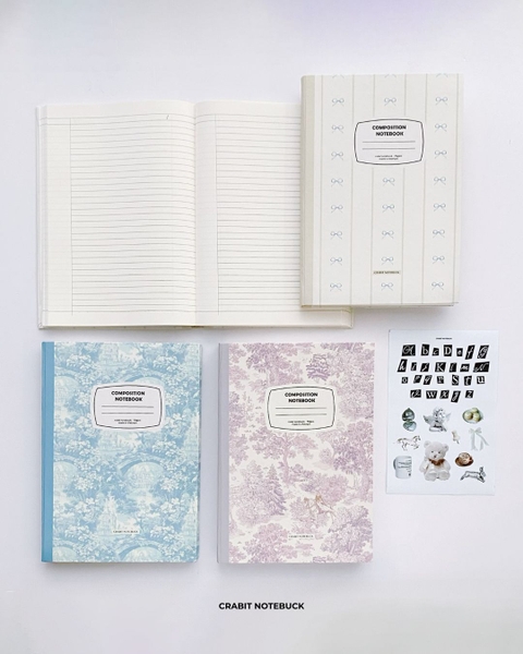 Vở bìa cứng 300 trang kẻ ngang 70gsm Nơ - Nơ Xanh