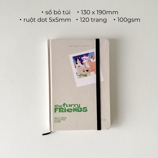 Sổ tay bỏ túi Dot The Furry Friends Crabit x SGT - Furry Friends