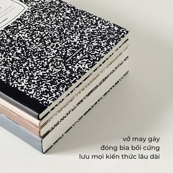 Vở kẻ ngang 200 trang tặng kèm sticker Composition Collection - Xanh đen