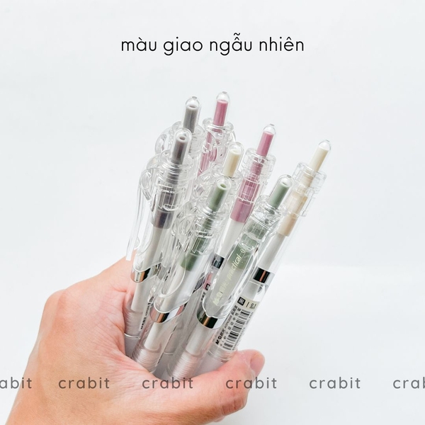 Bút gel mực đen M&G thân trong ngòi 0.5mm