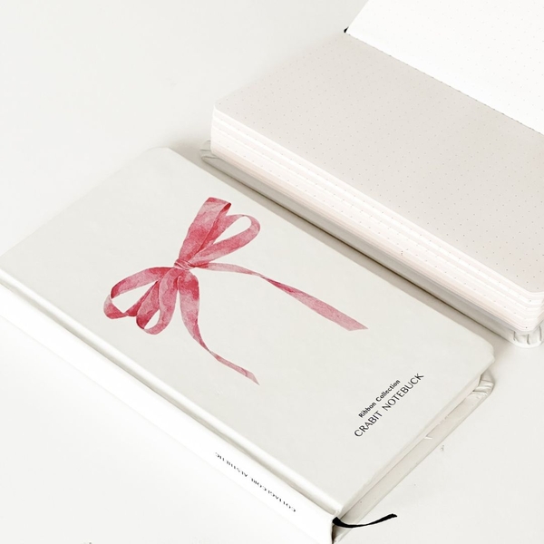 Sổ dot handy Ribbon Collection Nơ Hồng To