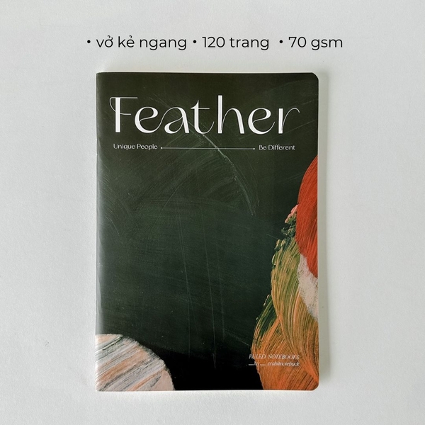 Vở kẻ ngang 120 trang Feather Xanh