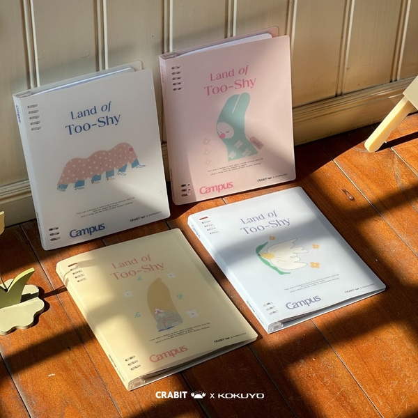 Sổ còng B5 80 trang kẻ ngang còng nhựa 2 đầu bìa nhựa Crabit x Kokuyo Campus | Land of Too-Shy - Bananeet