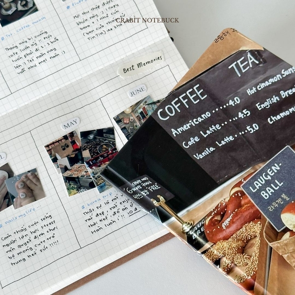 Sổ tay A5 grid 130gsm Moment Collection - Bánh vòng