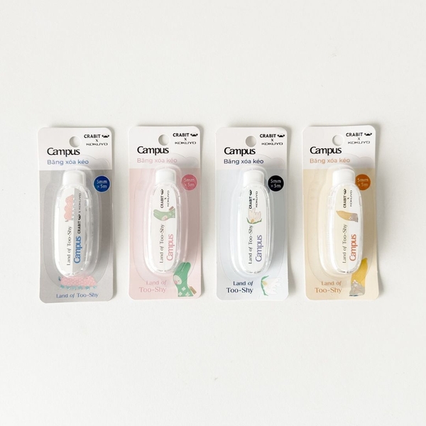 Bút xoá kéo băng xoá giấy nhỏ gọn Crabit x Kokuyo Campus Land of Too-Shy