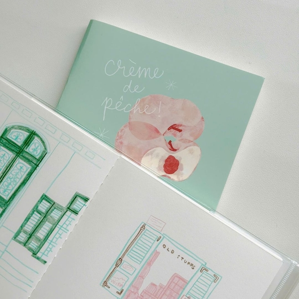 Sổ sketchbook khổ vuông 190gsm 72 trang Peach Pocket