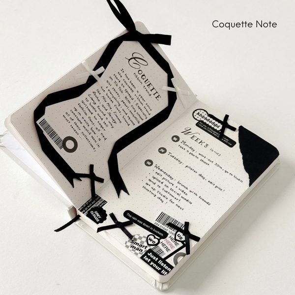 Sổ dot handy Ribbon Collection Nơ Hồng To