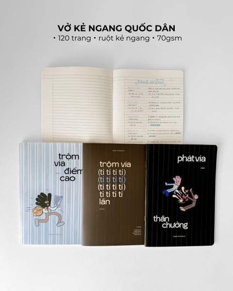 Vở kẻ ngang 120 trang 70gsm Trộm vía - Vía điểm cao
