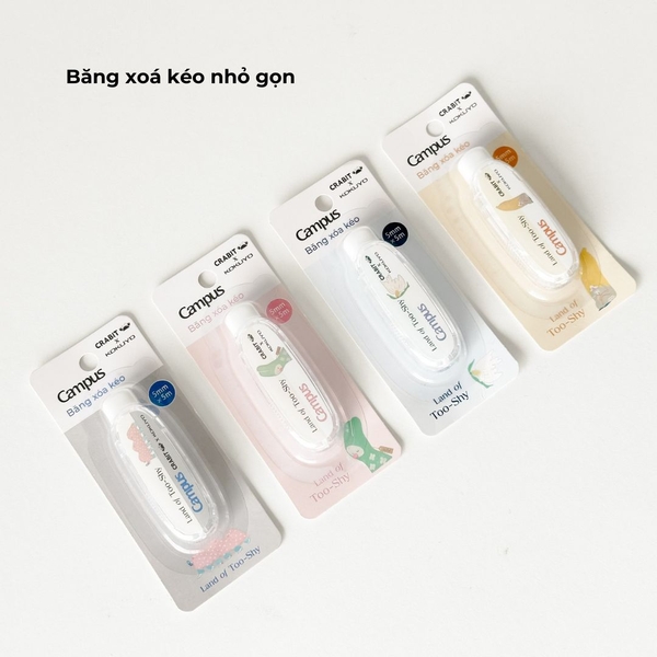 Bút xoá kéo băng xoá giấy nhỏ gọn Crabit x Kokuyo Campus Land of Too-Shy