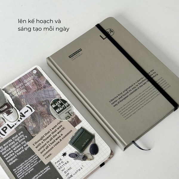 Sổ tay A5 grid 130gsm Crabit Coffee Beans - Liberica