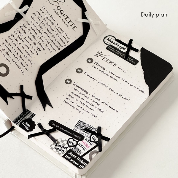 Sổ dot handy Ribbon Collection Nơ Hồng To