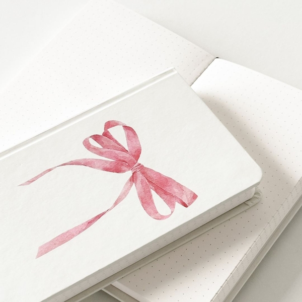 Sổ dot handy Ribbon Collection Nơ Hồng To