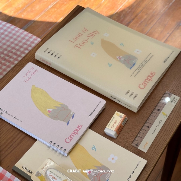 Sổ còng B5 80 trang kẻ ngang còng nhựa 2 đầu bìa nhựa Crabit x Kokuyo Campus | Land of Too-Shy - Bananeet