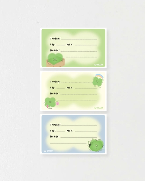 Tập 18 nhãn vở Crabit - Hên