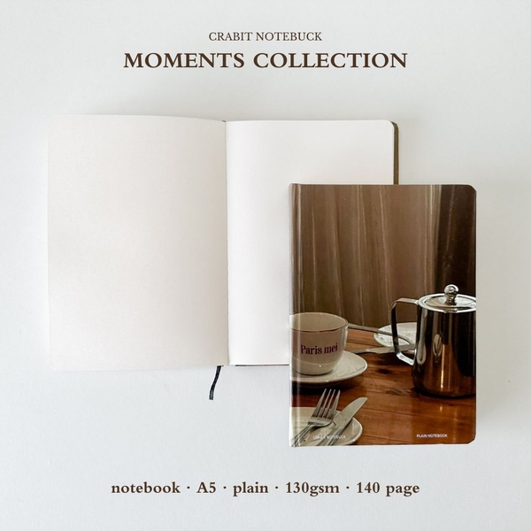 Sổ tay A5 trơn130gsm Moment Collection - Coffee Talk