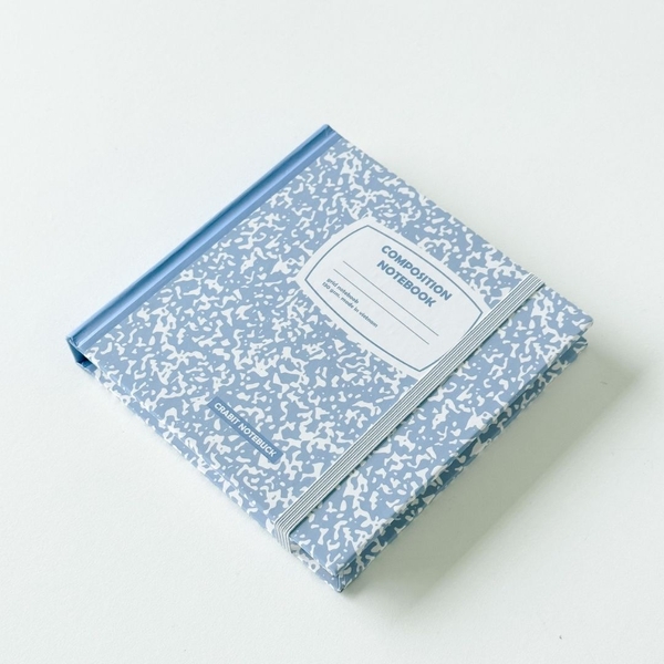 Sổ grid khổ vuông 140 trang 130gsm tặng kèm sticker Composition Collection - Tím Blueberries