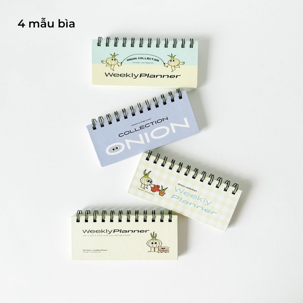 Sổ lịch tuần lò xo mini - Onion Hành nhảy dây