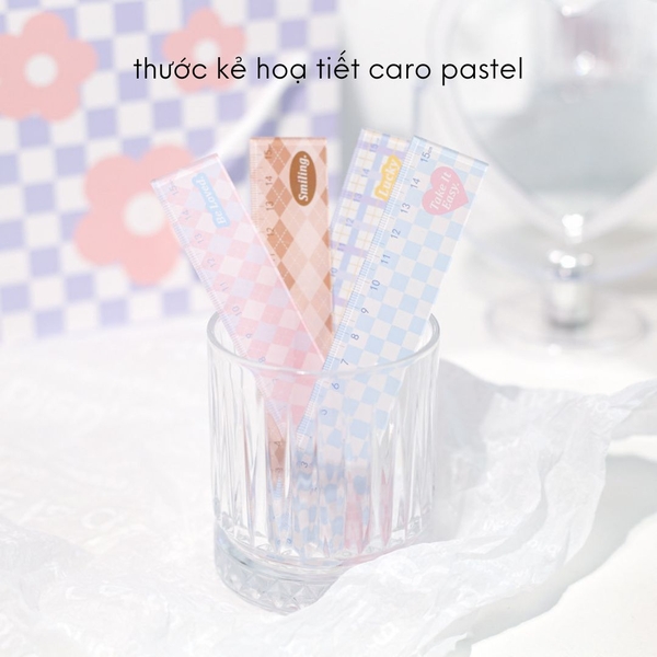 Thước kẻ caro 15cm