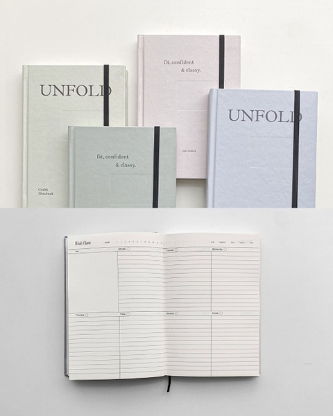 Sổ lịch kế hoạch Planner 2026 14 tháng A5 Crabit The Unfold - Mint