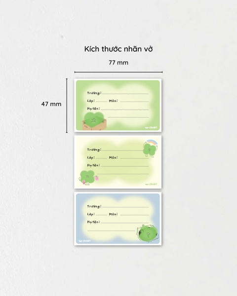 Tập 18 nhãn vở Crabit - Hên