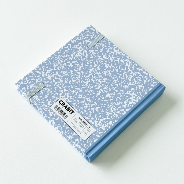 Sổ grid khổ vuông 140 trang 130gsm tặng kèm sticker Composition Collection - Tím Blueberries