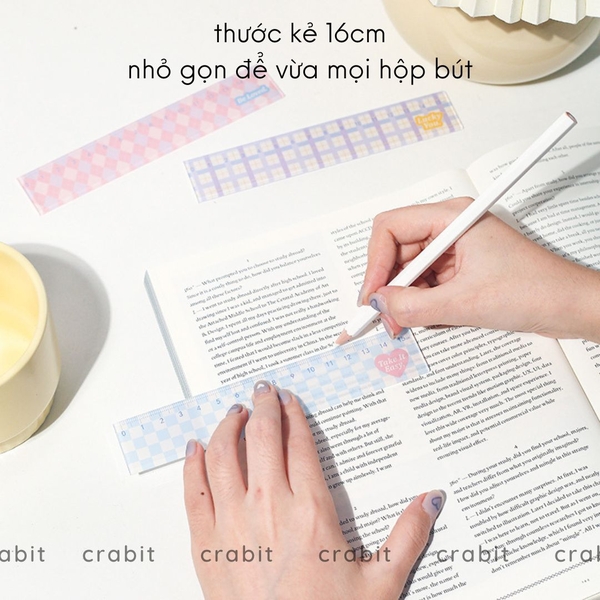Thước kẻ caro 15cm