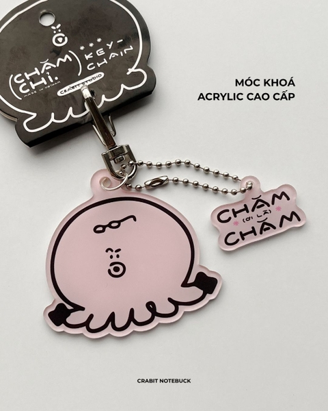 Móc khoá acrylic Chăm chỉ