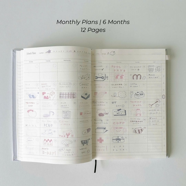 Sổ lịch Planner 2025 - Size B5 - 6 Months