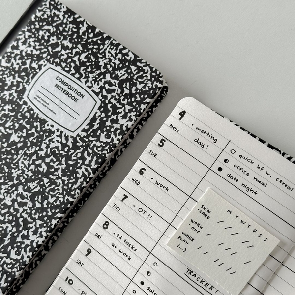 Sổ kẻ ngang handy 140 trang 130gsm Crabit Composition Collection